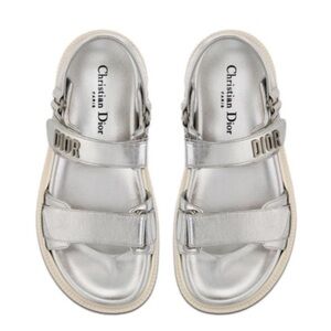 DIOR Act Dad Sandal Metallic Silver Size 39